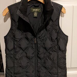 Eddie Bauer Goose Down Vest - Black - Size SMALL